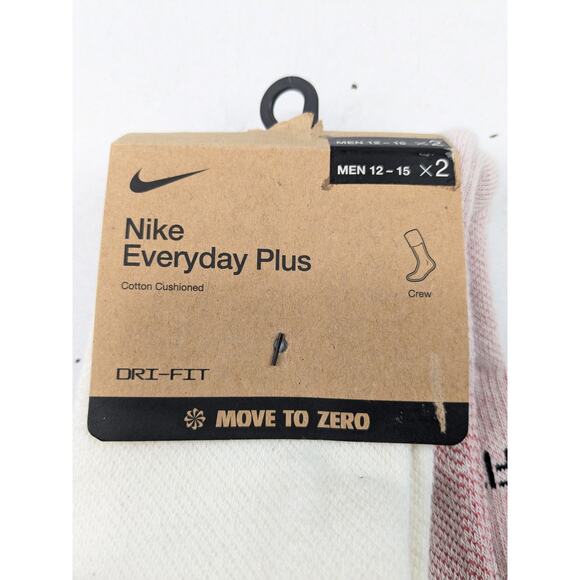 Nike Everyday Plus Undyed Cushioned Crew Socks 2pk - Men 12-15 - Picture 3 of 7